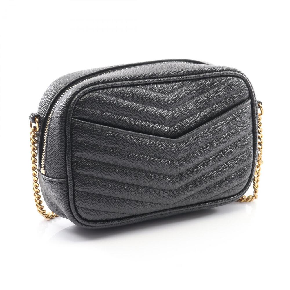 Saint Laurent Leather Lou Black Cowhide Bag Calfskin Paris Shoulder